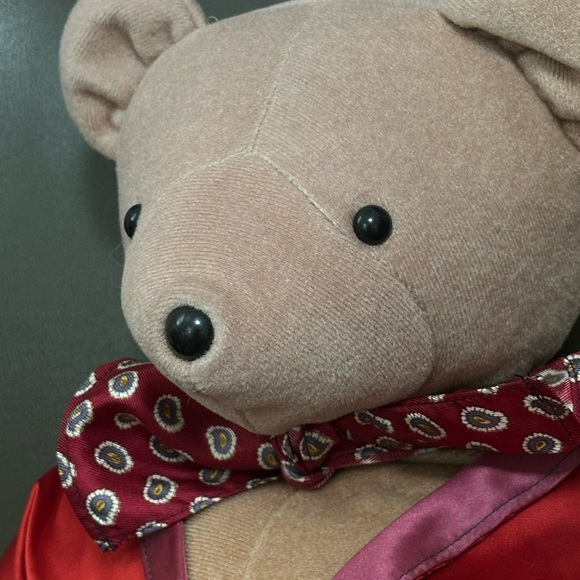 Vintage North American Bear Co. Muffy’s Dad Bear – Red Smoking Jacket – 1979 - Picture 3 of 6